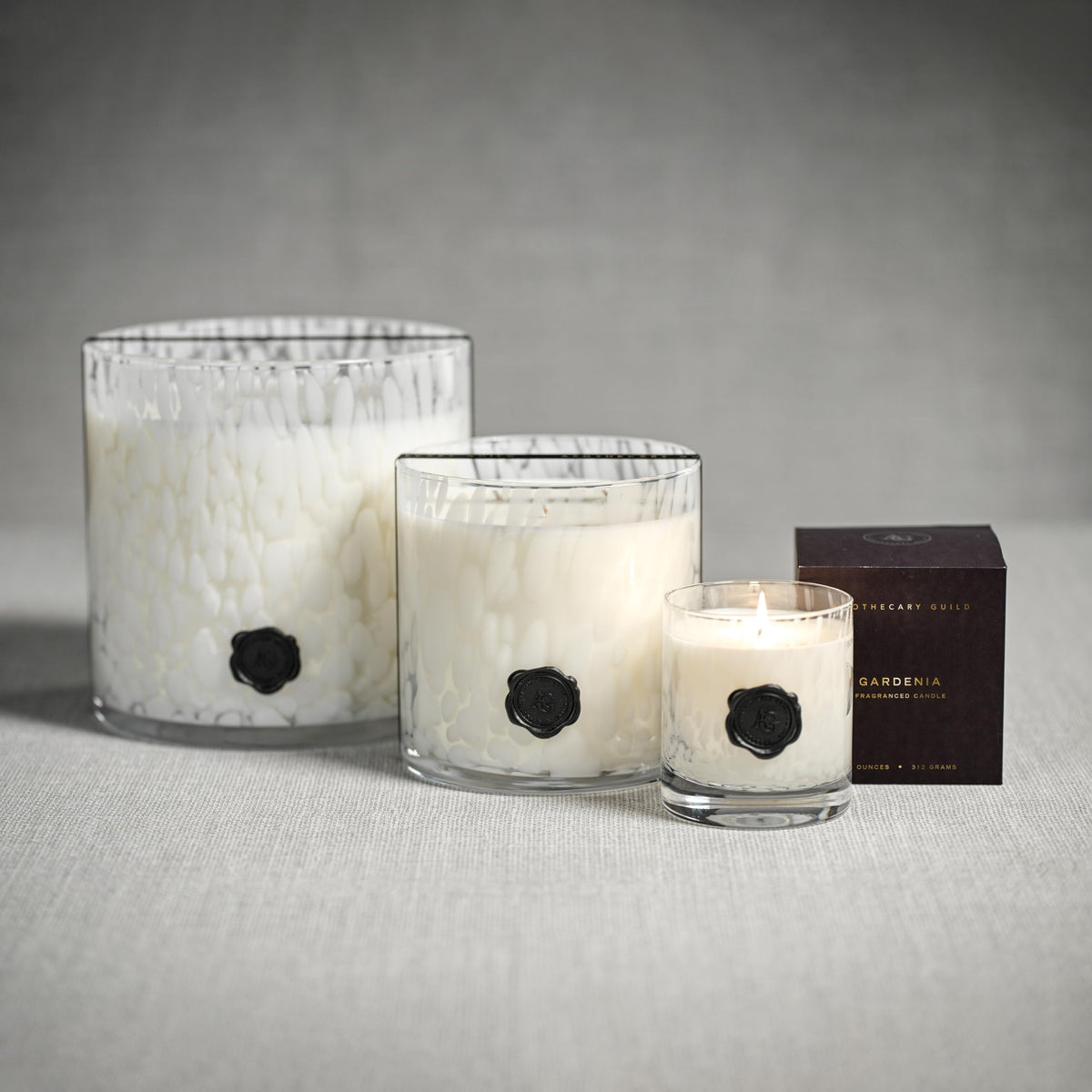 Zodax Apothecary Guild Scented Opal Glass Jar Candle - 128 oz/5-Wick - Gardenia