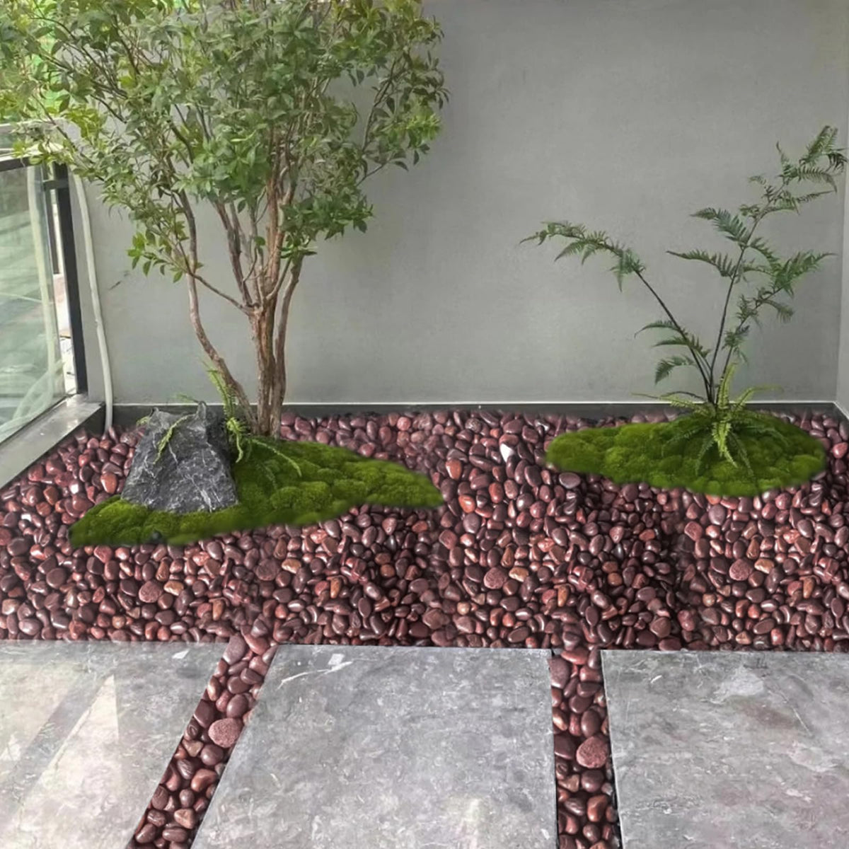 FANTIAN 5 lbs Red River Rocks, 2-3 Inch Large Pebbles for Indoor Plants, Decorative Rocks Stones for Landscaping, Vases, Aquariums, Fountains, Pathways, Backyard and Garden