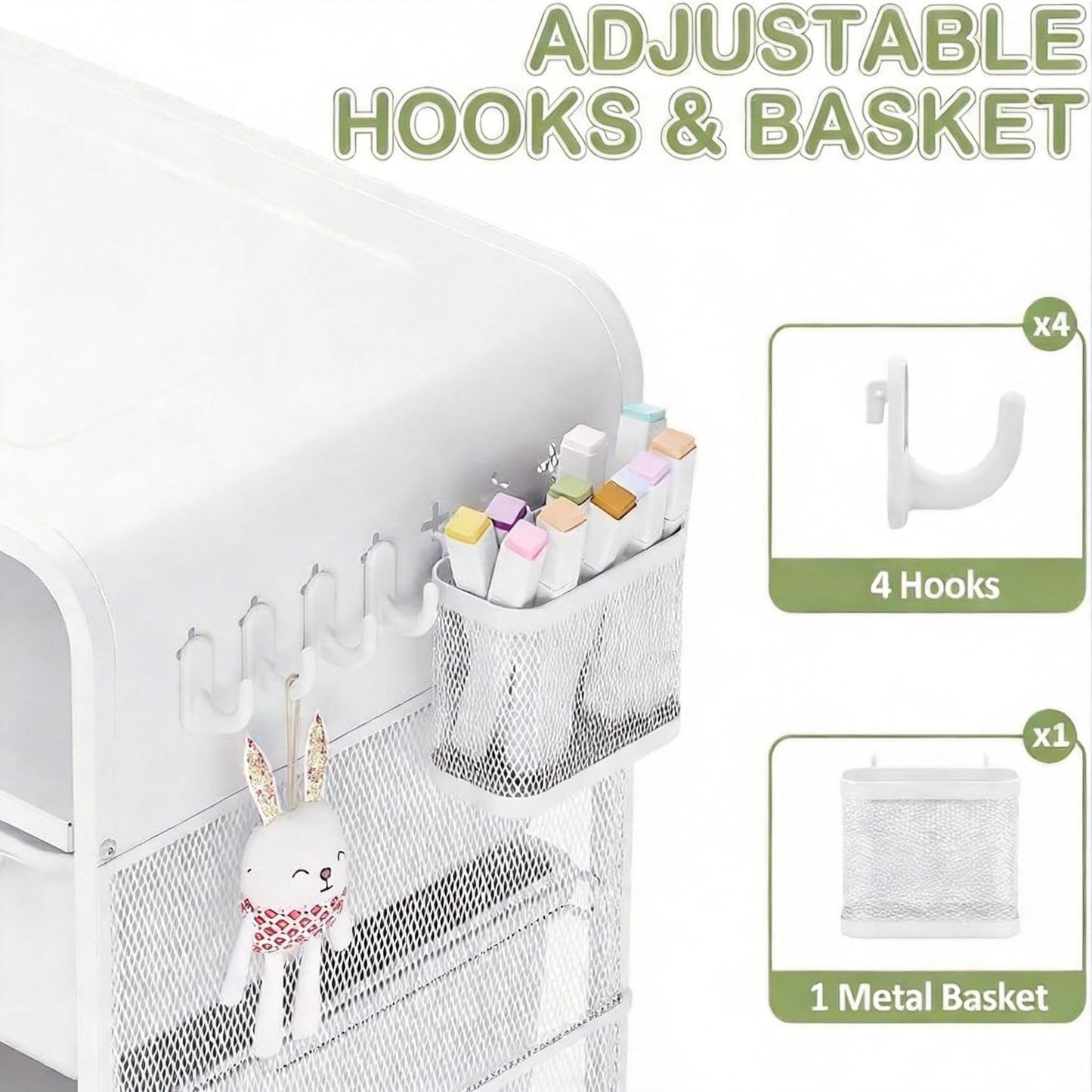 SYKIARIOL Kids Nightstand,White Night Stand,White Side Table,Bedside Table,Cute End Table with Storage Drawer for Girls boy