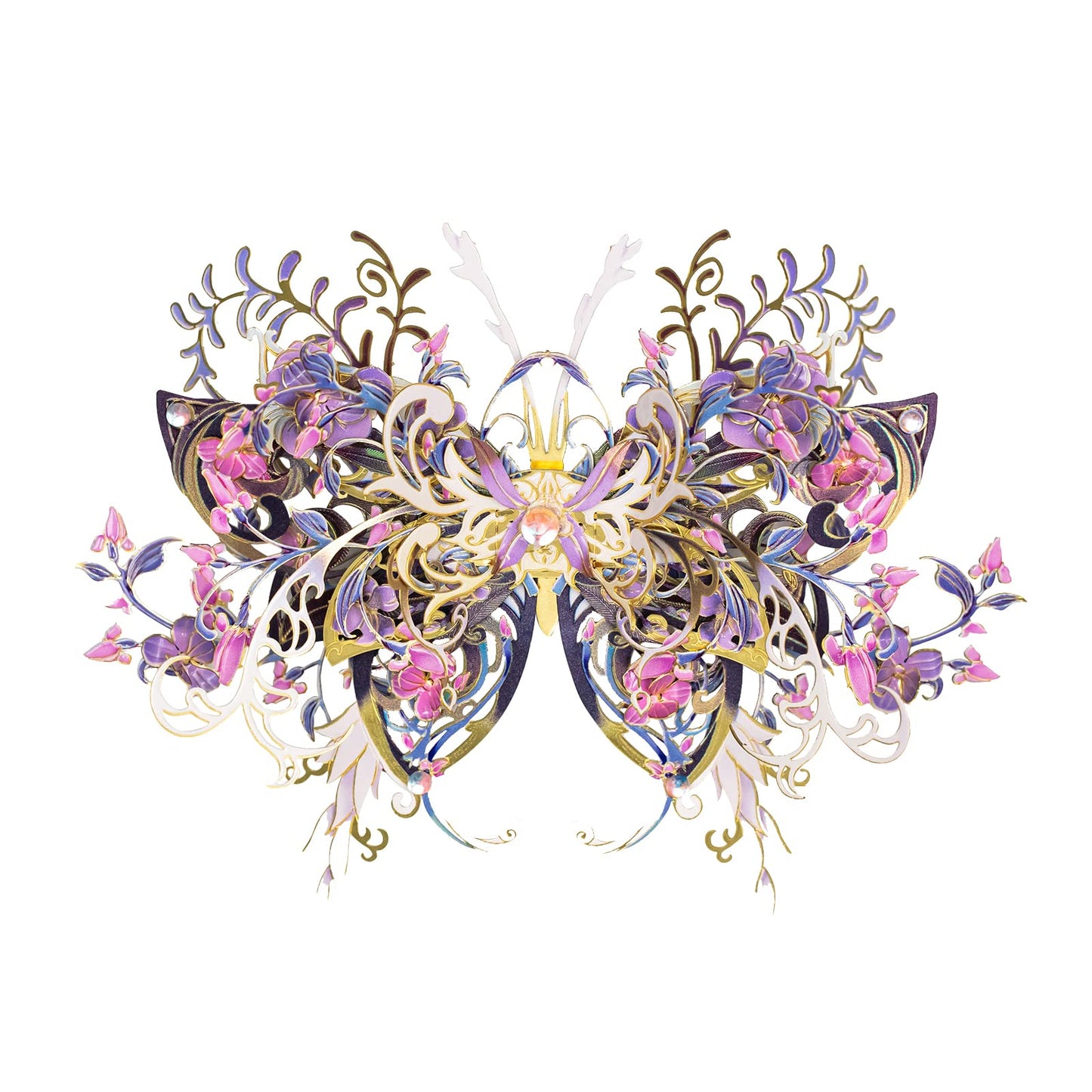 MU 3D Metal Puzzles for Adult Flower and Butterfly B-Nige, Insects Animals Floral Puzzles Metal Model Kits Building,Birthday Gift Brain Teaser DIY Sets Home Decor
