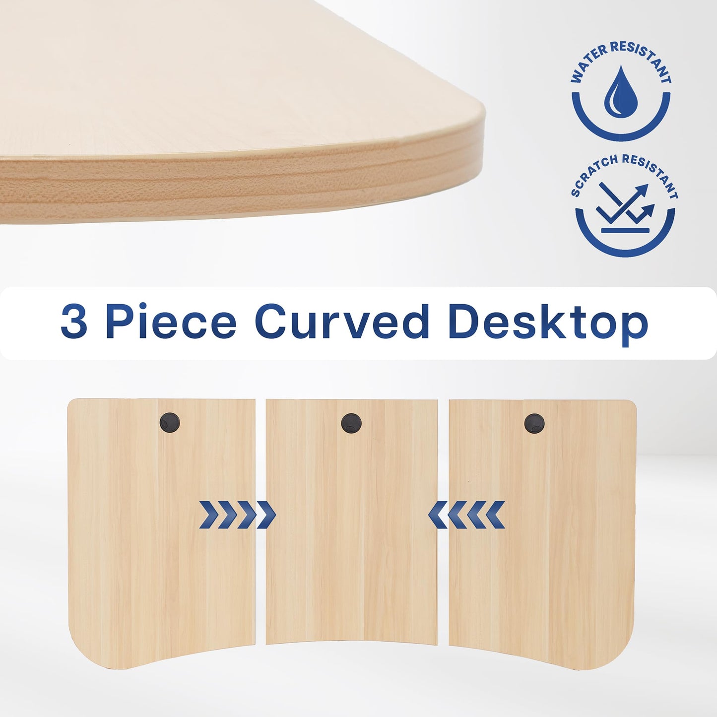 VIVO 63 x 32 inch Universal Table Top for Standard and Sit to Stand Height Adjustable Home and Office Desk Frames, Light Wood Desktop, DESK-TOP1C
