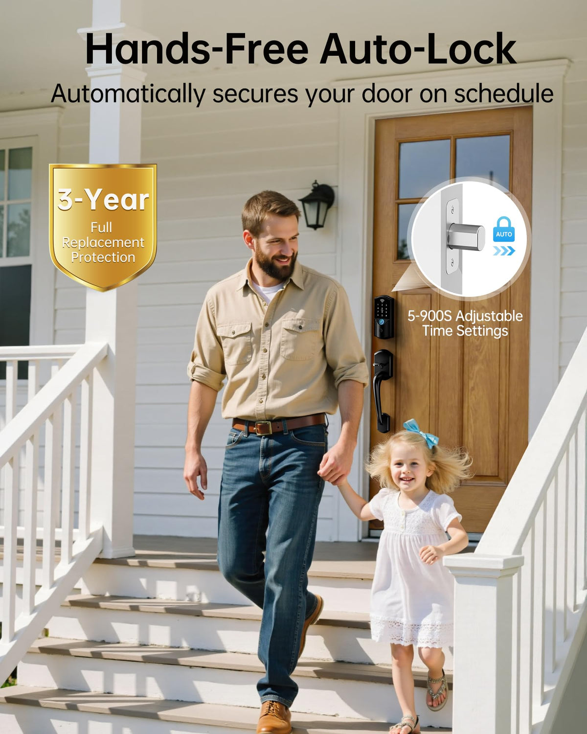 WiFi Smart Lock for Front Door – Firstriver Keyless Entry Electronic Deadbolt with Biometric Fingerprint & Digital Keypad Built-in Wi-Fi App Control Auto Lock Compatible with Alexa & Google Assistant