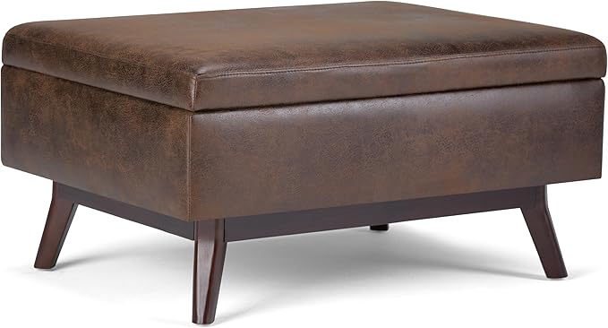 SIMPLIHOME Owen Coffee Table Storage Ottoman
