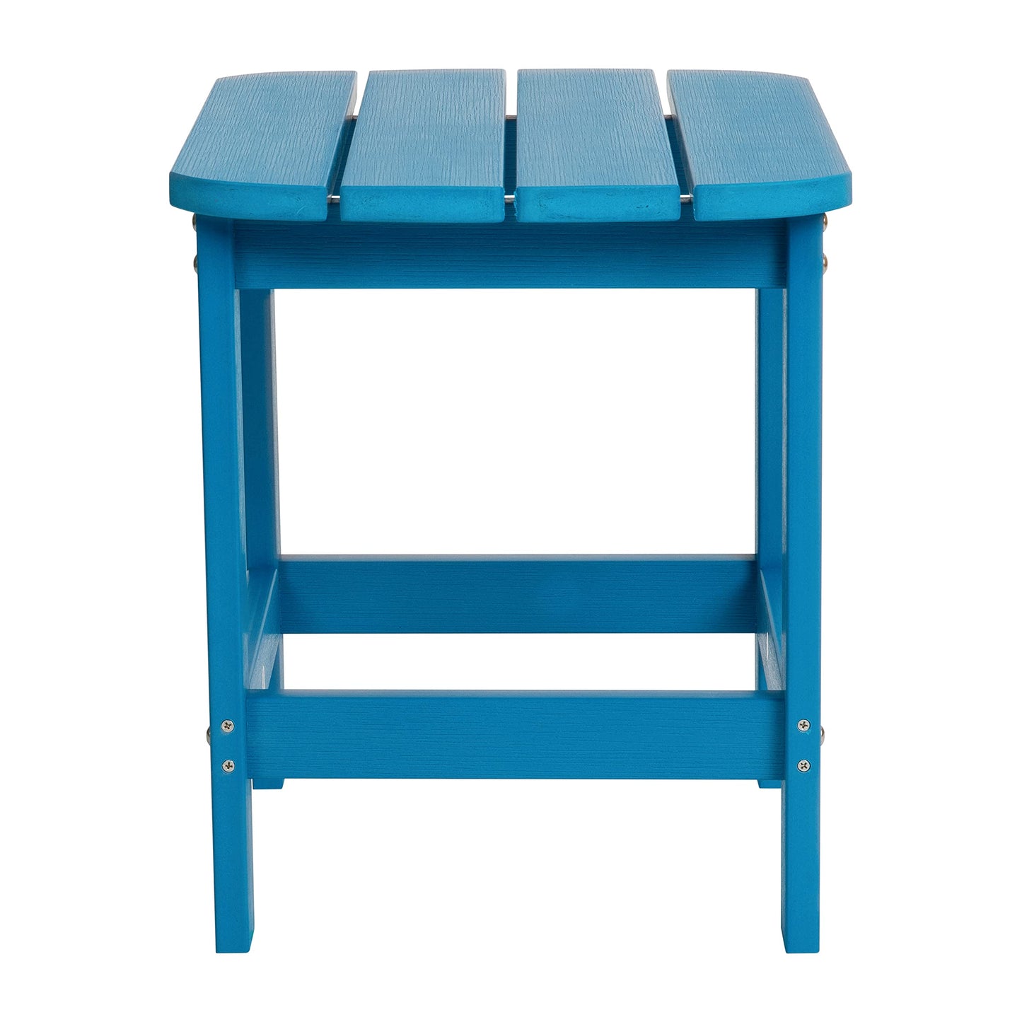Flash Furniture Charlestown Tiered Commercial Poly Resin Adirondack Side Table - Blue - All-Weather - Indoor/Outdoor