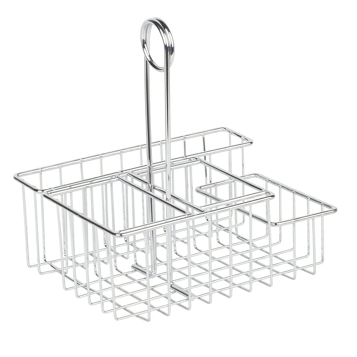 GET Modern Chrome Metal Four Compartment Condiment Caddy Table Caddies Collection