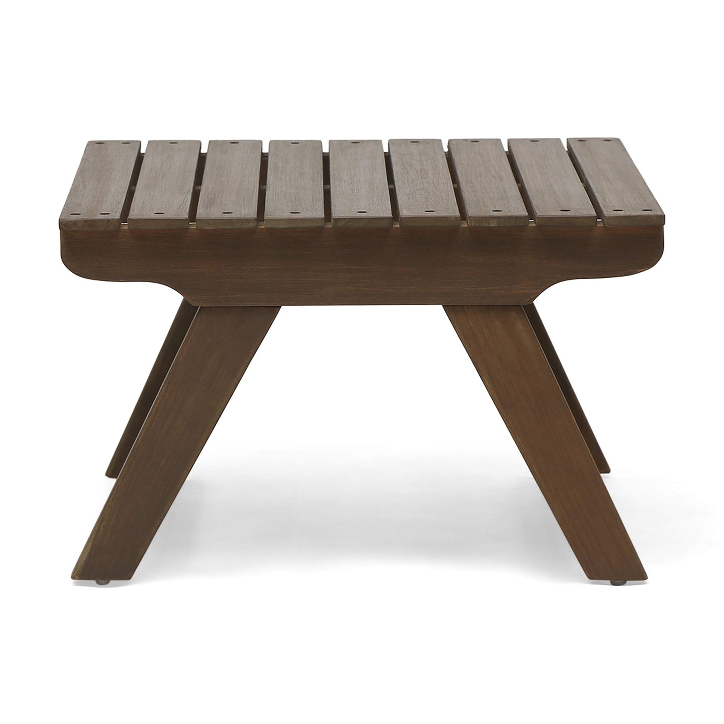 Great Deal Furniture Kailee Outdoor Wooden Side Table, Gray Finish