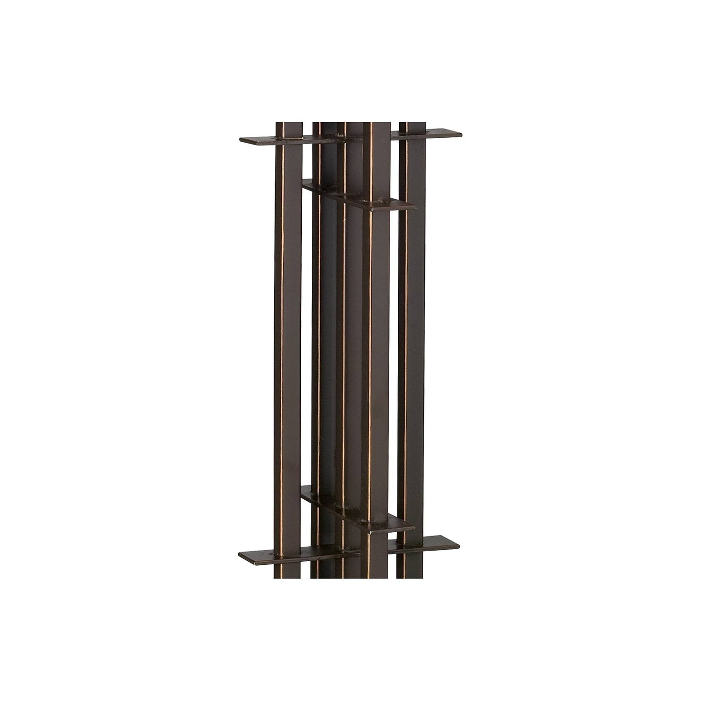 Franklin Iron Works Mission Tiffany Style Table Lamp Art Deco 26.25" High Wrought Iron Dark Bronze Brown Gold White Stained Glass Shade for Living Room Bedroom House Bedside Nightstand Home Office