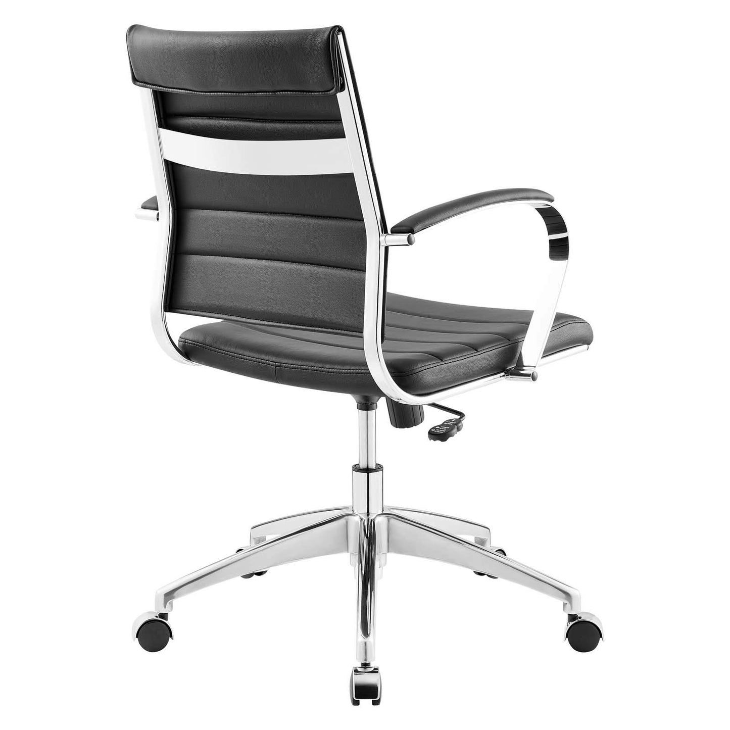 Modway Jive Ribbed, Mid Back Office Chair, Black