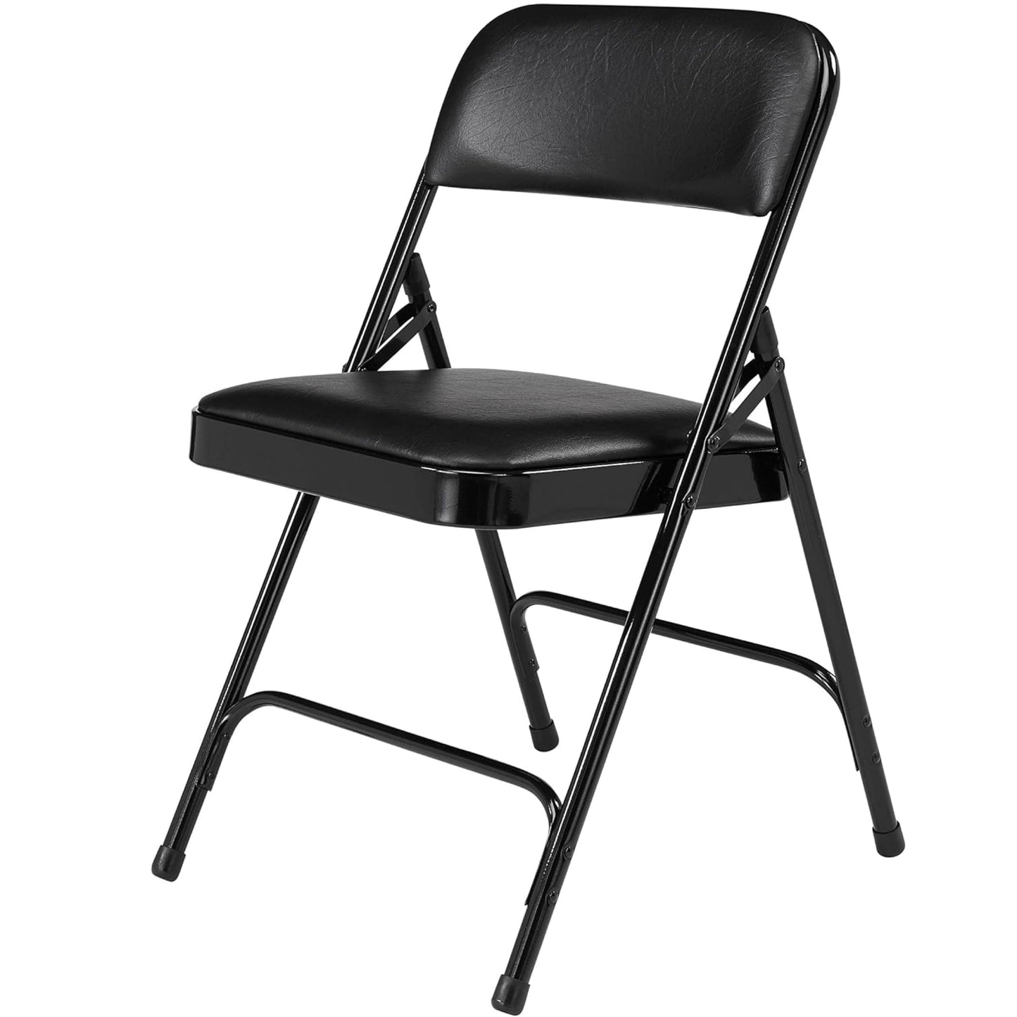 Premium Padded Portable Folding Chairs by National Public Seating – 1200 Series Upholstered, Heavy-Duty Foldable Chairs for Indoor & Outdoor Use – Set of 4, Comfortable & Durable, Beige