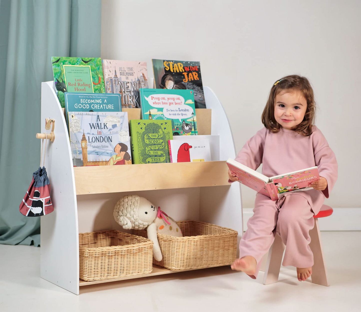Tender Leaf Toys - Forest Bookcase - Sturdy and Practical Bookcase and Storage Unit - Beautiful Gender-Neutral Playroom/Bedroom Organisation, Promotes Reading and Early Learning - Age 3+