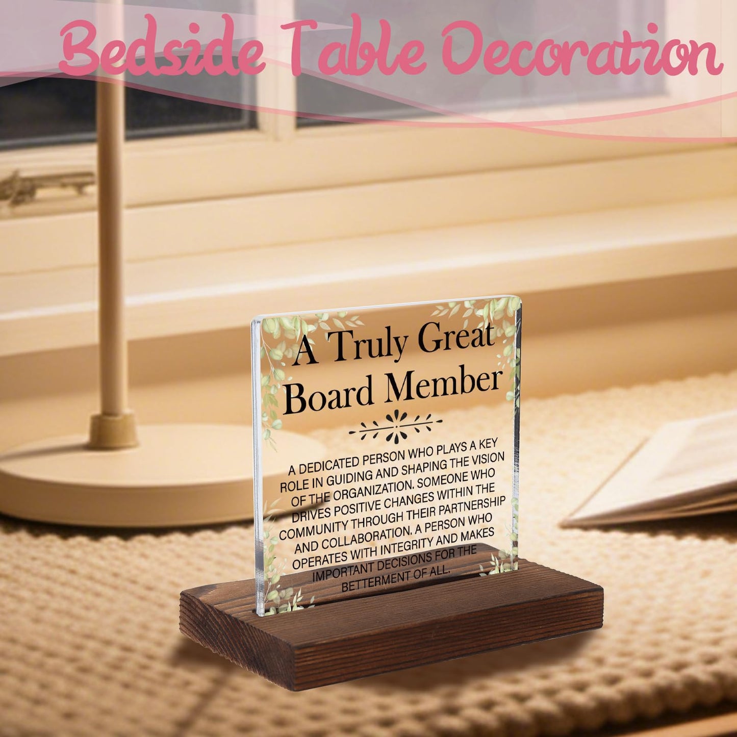 A Truly Great Board Member Tribute Plaque, Appreciation Gift for Board Member, Recognition Keepsake for Leader, Minimalist Acrylic Keepsake with Wooden Stand, HSJ134