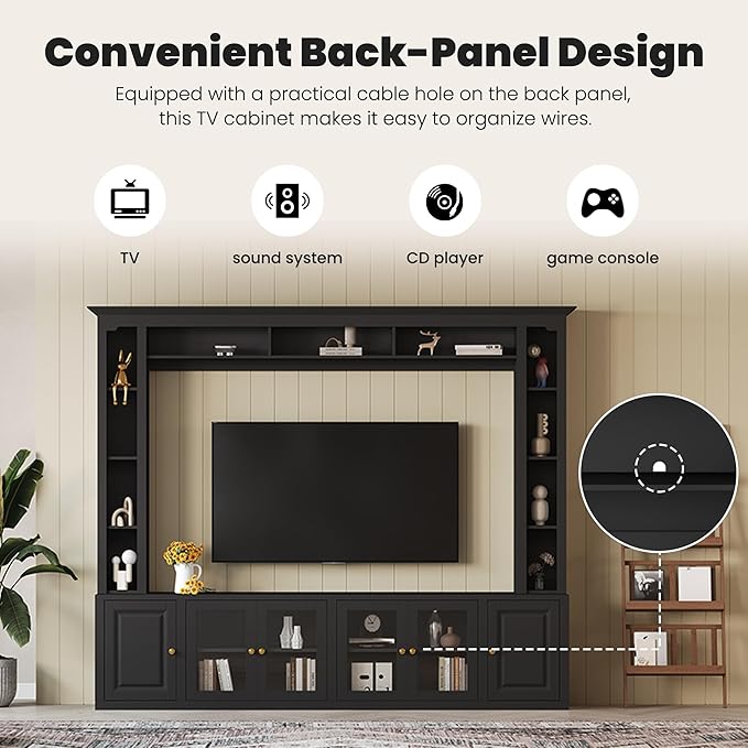 Merax Modern 4 Piece Entertainment Wall Unit