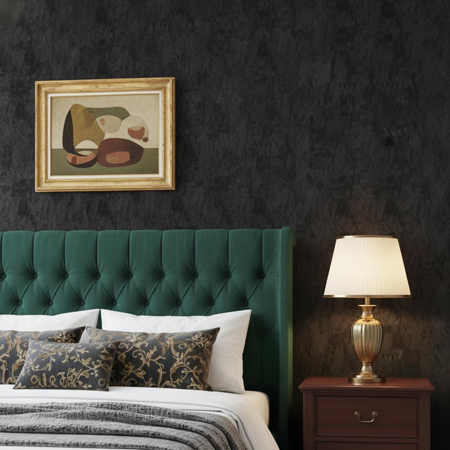 ReWallpaper Black Contact Paper Peel and Stick Soft Flocked Velvet Wallpaper Self Adhesive Removable Wall Paper for Cabinets Shelves Drawer Jewelry Box Liner Closet Matte DIY Home Decor 17.5in x 6.5ft