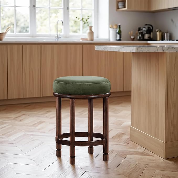 Meridian Furniture 978Green-C Monette Collection Art Deco Counter Stool