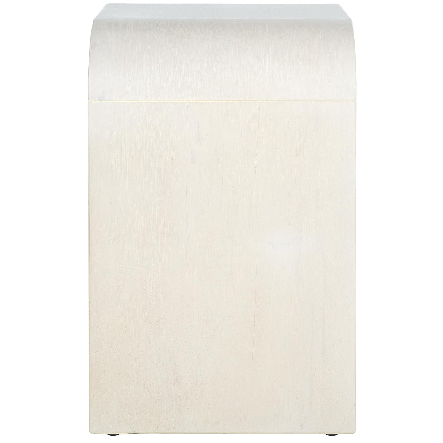 SAFAVIEH Home Collection Liasonya White Washed Waterfall Curved Side End Accent Table for Living Room Bedroom (Fully Assembled)
