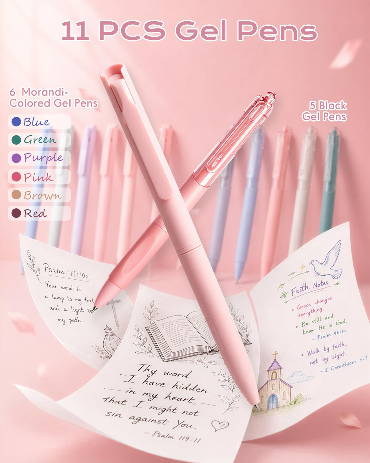 XKDOUS 60 Pcs Bible Study Supplies, Bible Study Kit for Women, Bible Journaling Supplies with Spiral Notebook Journal, Bible Tabs, Pen Case and More, Bible Highlighters and Pens No Bleed for Books