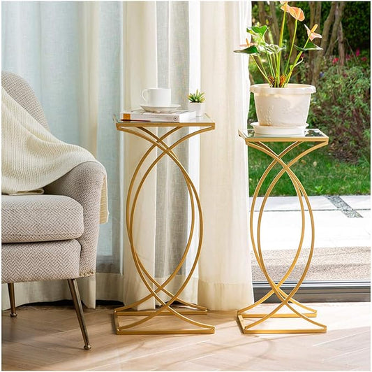 Glitzhome Nesting Side Tables, Coffee Tables Decorative Accent Tables