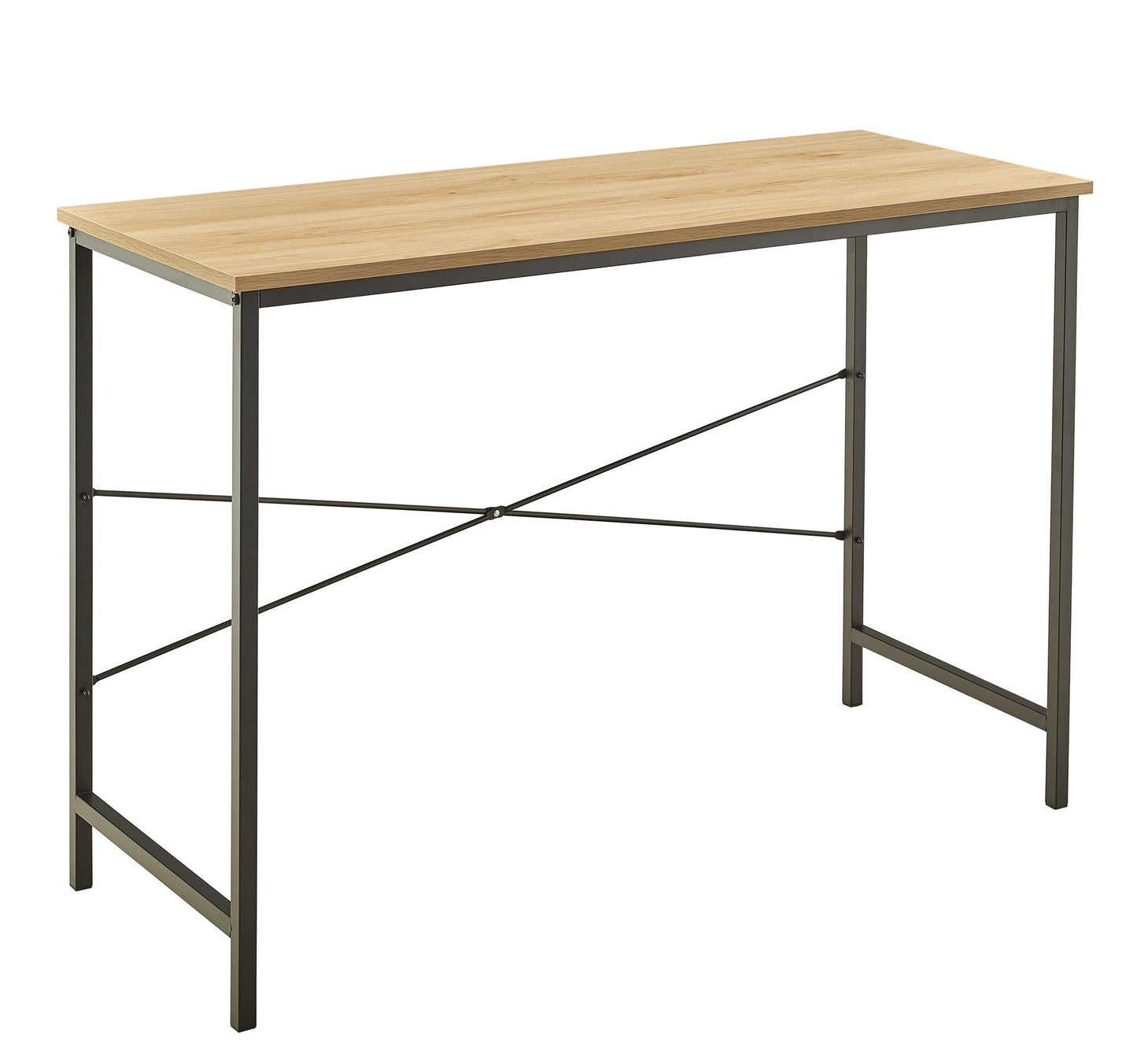 ClosetMaid Writing Desk or Console Table for Office, Entryway or Living Room, Industrial Modern Design, Wood with Black Metal Frame, Natural Finish