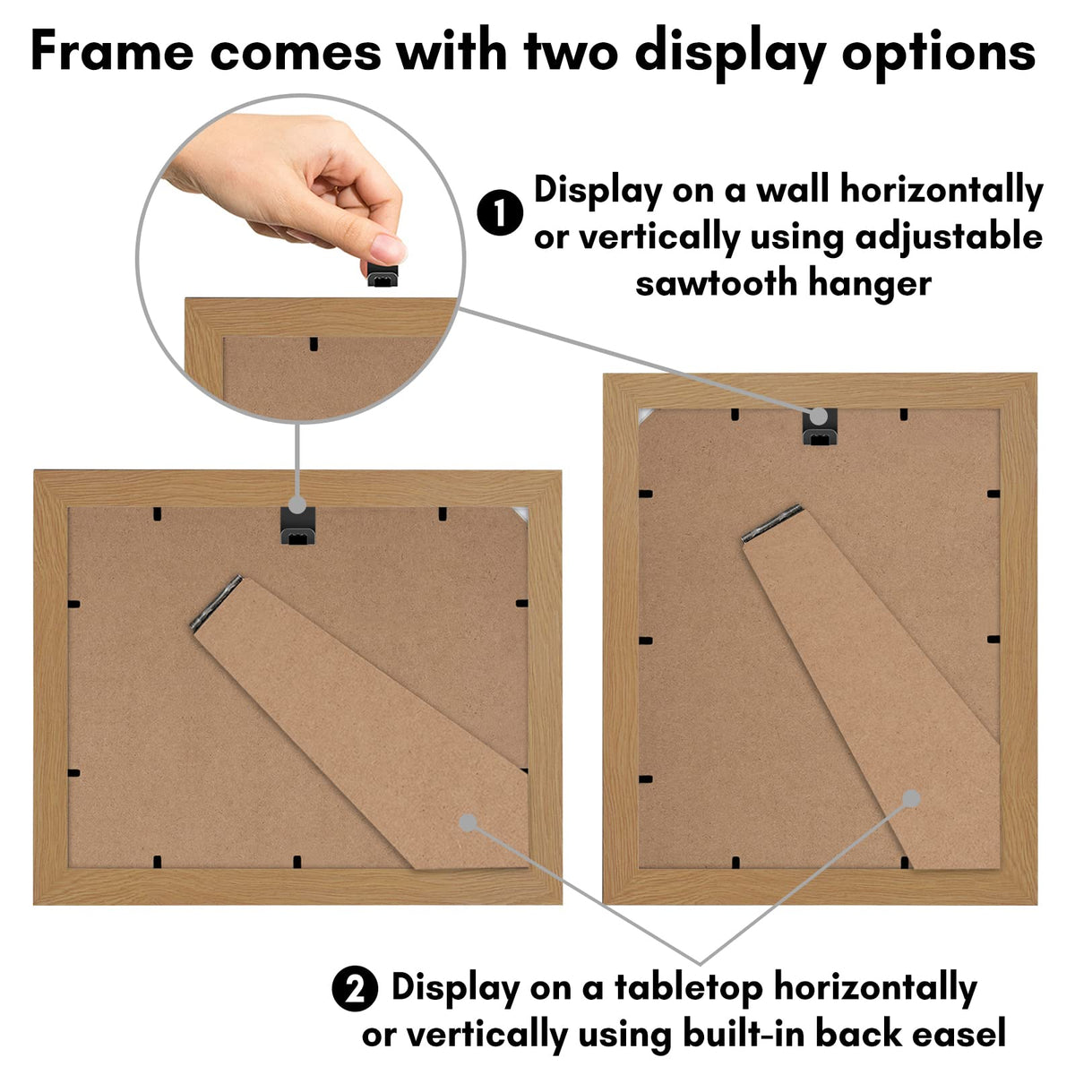 Americanflat 8.5x11 Diploma Frame with Shatter-Resistant Glass - Document Frames with Engineered Wood - Legacy Collection - Certificate Frame for Tabletop and Wall Display - Dark Oak
