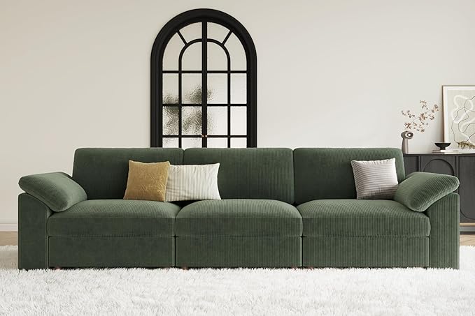 EASE MOOSE Sectional Modular Sofa, Comfty 3 Seat Cloud Couch, FSC Certified