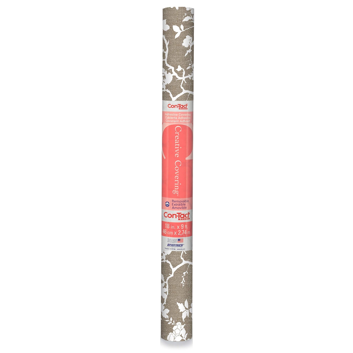 Con-Tact Brand Creative Covering Self-Adhesive Vinyl Drawer and Shelf Liner, 18'' x 9', Cocoa Blossom