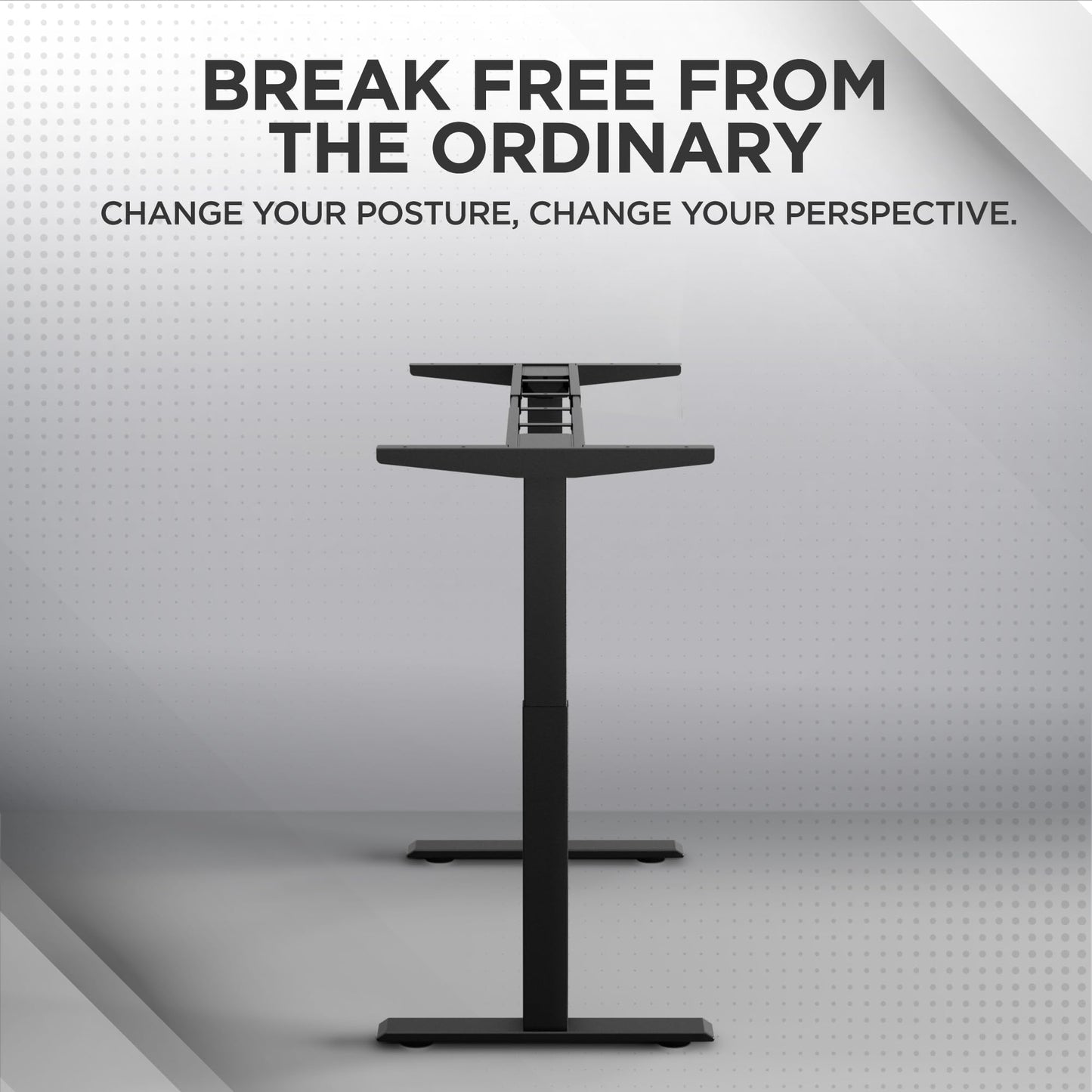 Rise Up Standing Desk Legs, Adjustable Standing Desk Frame Dual Motor w/Memory, Electric Frame Base Height Desktop Table, Sit Stand Electric Table Legs