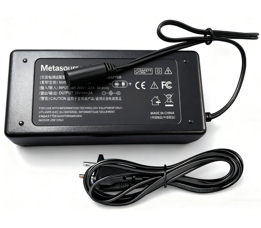 Metasources 2-Prong 29V AC/DC Adapter Compatible with Furmax ST241 40" 48" 55" 63" 40 x 24 48 x 24 55 x 24 in 63 x 24 Inches Electric Height Adjustable Sit Stand Up Standing Desk Power Supply Cord