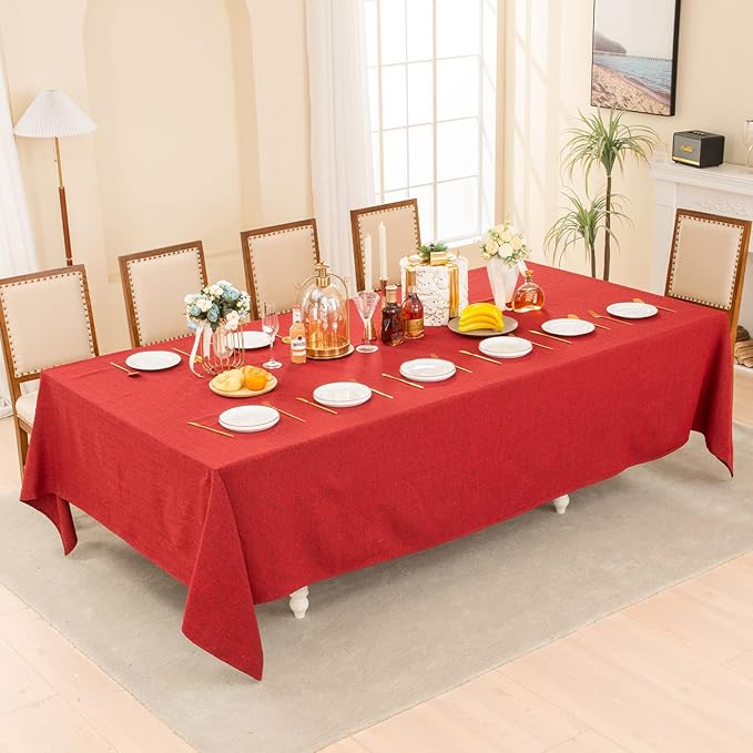 BALCONY & FALCON Rectangle Tablecloth Washable Wrinkle Resistant and Water