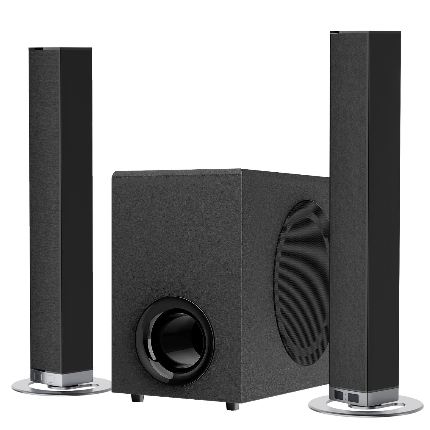 MZEIBO Sound Bar with Subwoofer,120W Soundbar for Smart TV Surround Sound Home Theater System Bluetooth 5.3 Audio Compatible with ARC, AUX, Optical