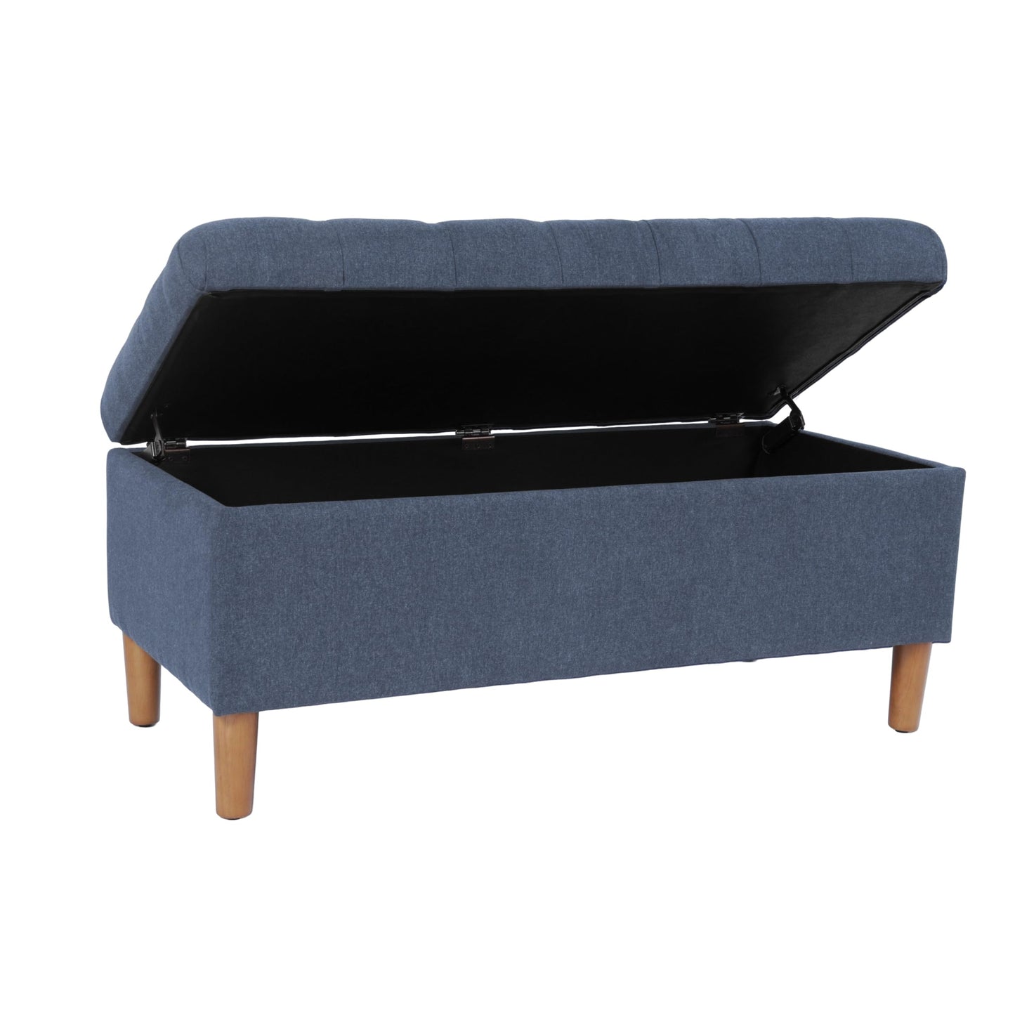 HomePop 40" Ainsley Button Tufted Storage Bench - Blue Woven