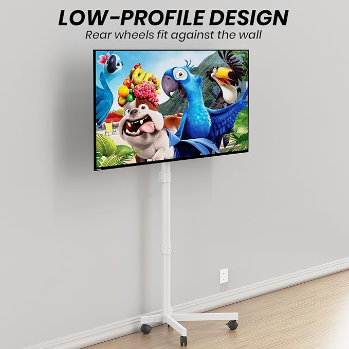 Mobile TV Cart Rolling TV Stand