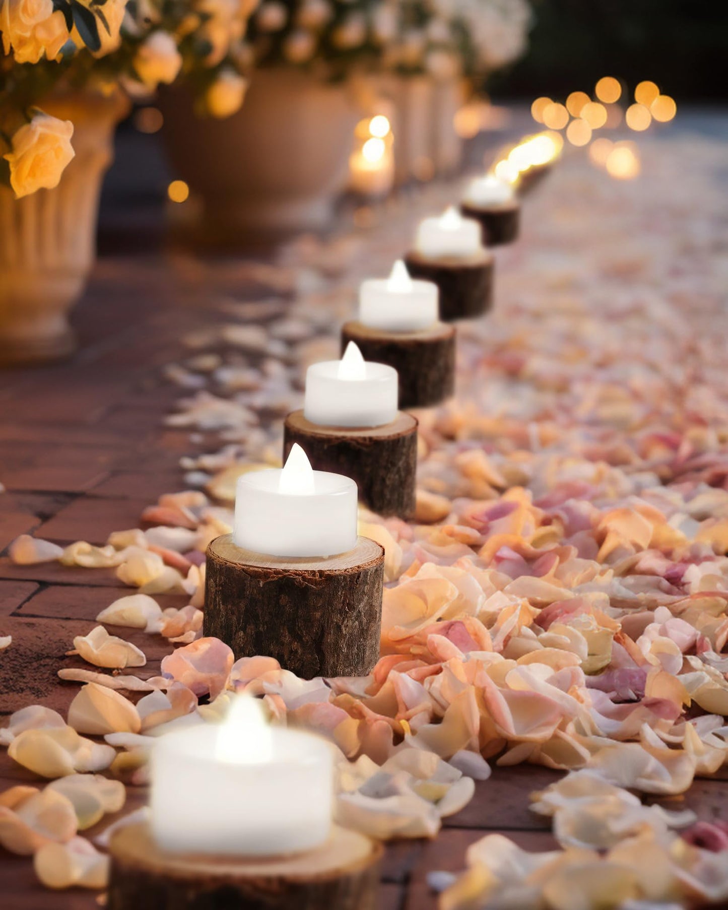 BEICHI 12-Pack Timer Tea Lights Candles Battery Operated, LED Tea Light with Timer, Built-in 6 Hours Flameless Votive Candle, Flickering Votive Tealights- Pure White Light