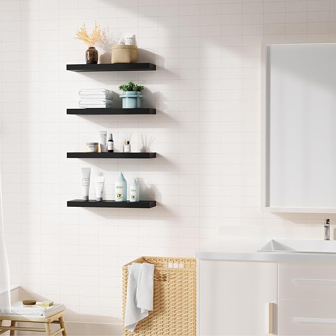 Bellsal Floating Shelves for Wall, Living Room, Bathroom Storage, Book Shelf