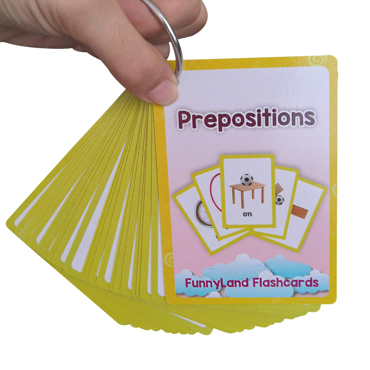 Toys&Sports/Instrument/Classroom/Prepositions Flash Cards English Kids Montessori Learning Toy Child Pocket Card Pre-Kindergarten
