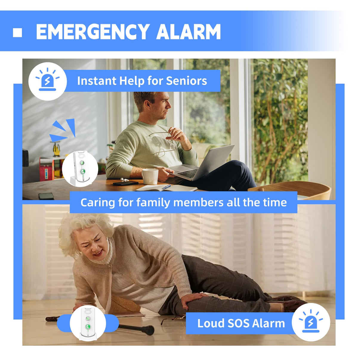 2 Way Intercoms Wireless for Home Office,Portable Room to Room Long Range Intercom System with Charging Base, Long Standby Time 5 Level Volume Adjustment,38 Ringtones Adjustment (3 Pack)