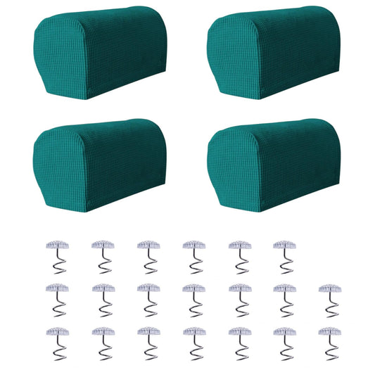 Avtytsda Armrest Covers Soft Plush Couch Arm Covers Furniture Protector for Chairs Couch Sofa Armchair Slipcovers for Recliner Sofa with Twist Pins 4pcs(Blue)