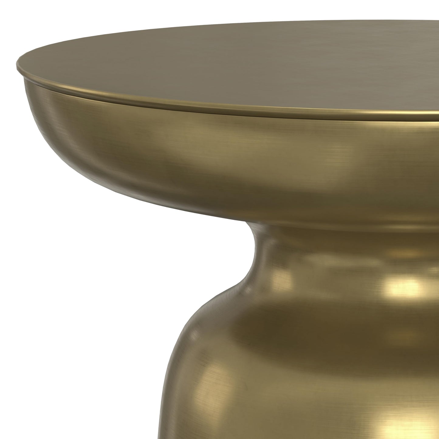 SIMPLIHOME Toby Metal Table - 17" Wide x 18" High Solid Iron Drum Accent Table in Gold and Black Ombre, Industrial Side or End Table for Living Room or Entryway with Sculptural Design, Assembled