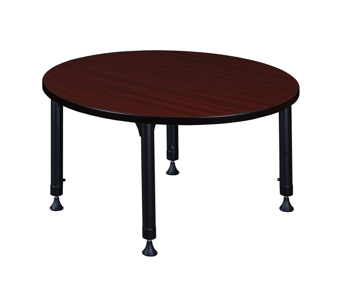 Romig Trek 36 in. Round Height Adjustable Classroom Activity Table- Mahogany