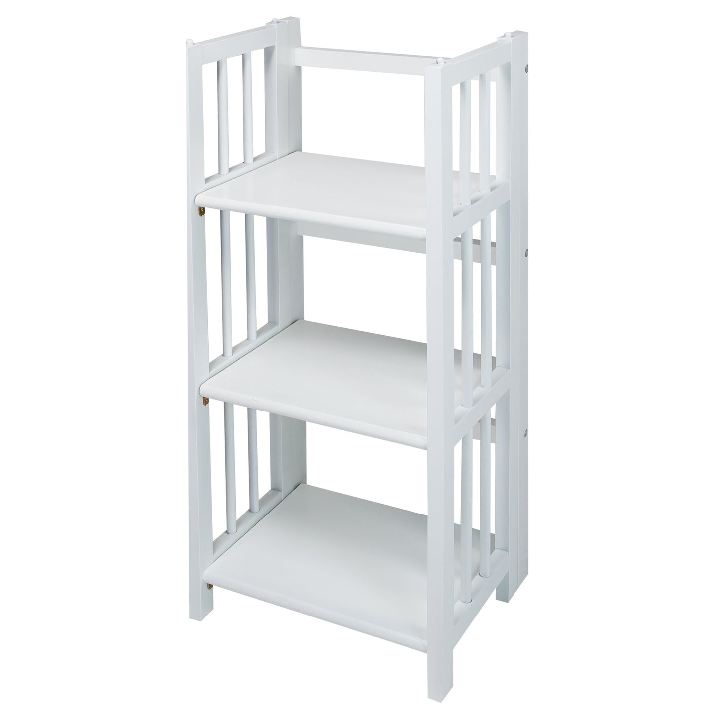 Casual Home 3-Shelf Folding Bookcase, 14" Wide, White