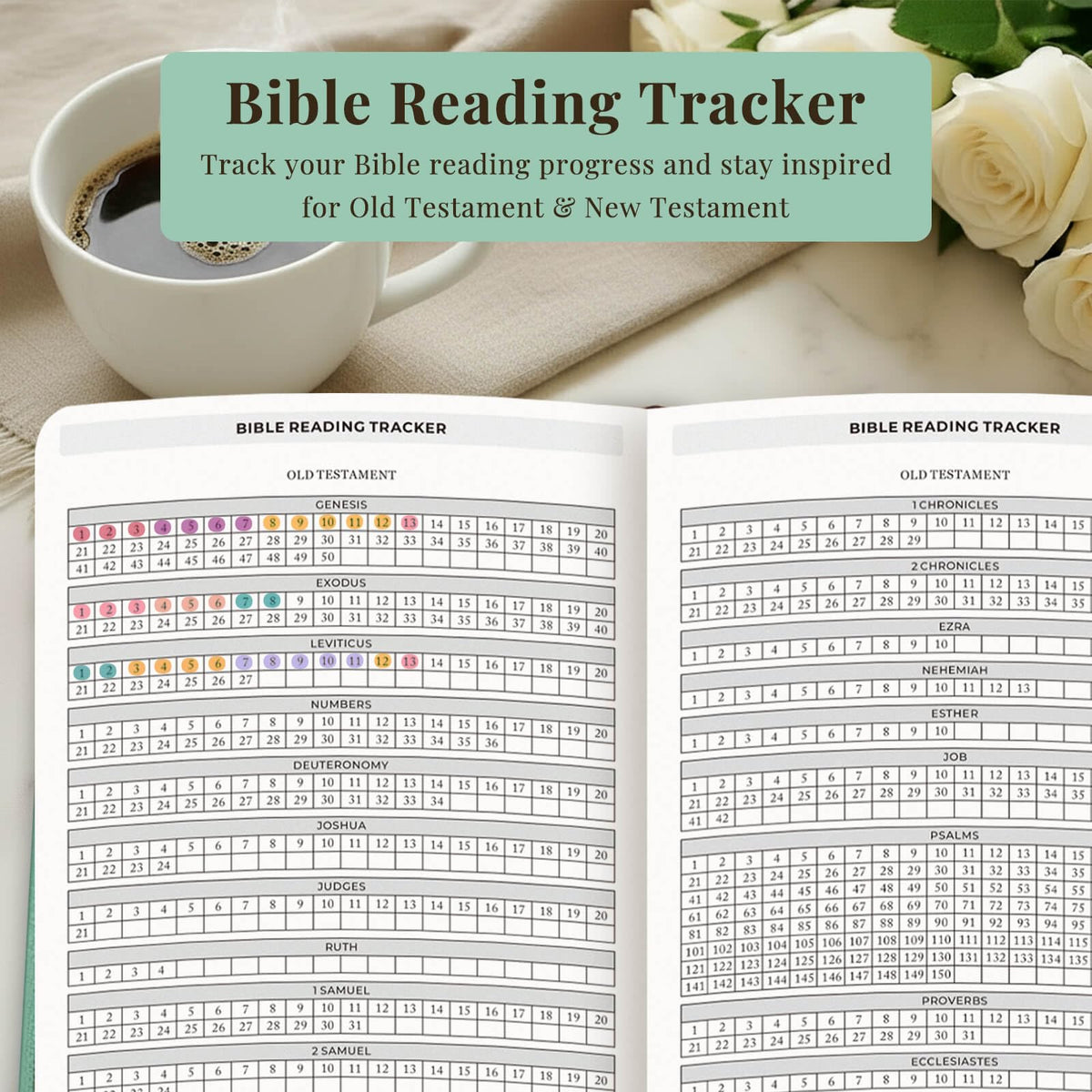 Bible Study Journal – Church Notes Notebook for Note Taking & Reflection – Daily Faith Journaling Kit, Faith Based Religious Gifts & Accessories