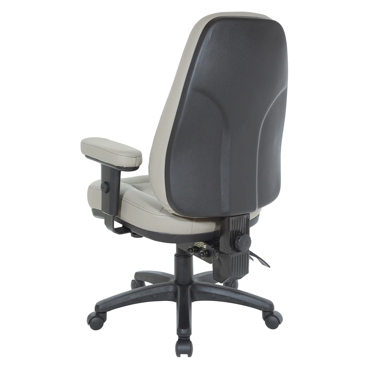 Office Star EC Series Professional Executive Ergonomic High Back Office Chair with Dual Function Control, Padded Contour Seat and Adjustable Padded Arms, Dillon Stratus