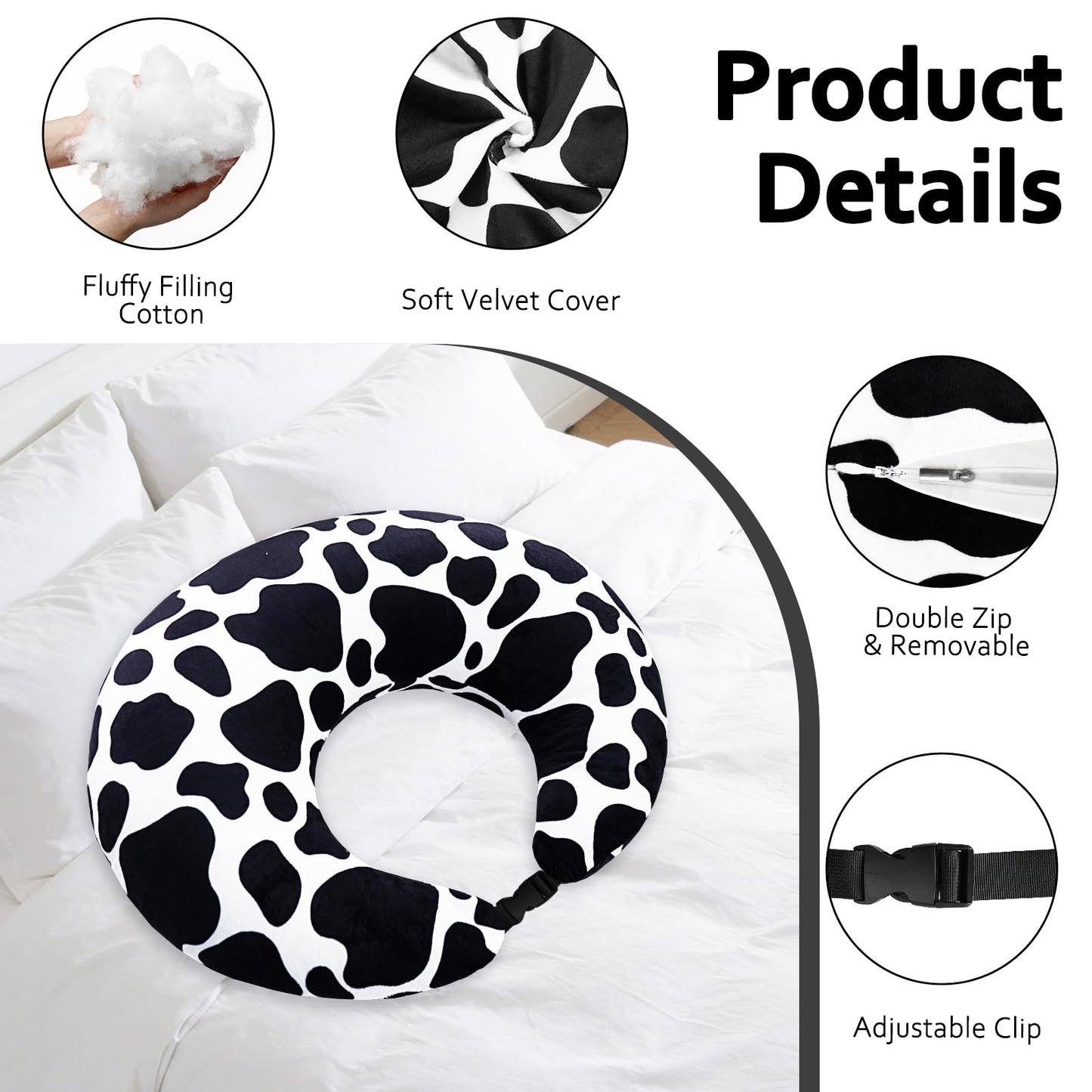 Crafting Pillow for Crocheting, Crochet Pillow for Lap Support, 12 Fun Print Styles, Ergonomic Arm Support, For Bed, Floor, Chair Comfort, Pain Relief and Fatigue for Gaming and Woking (Spots)