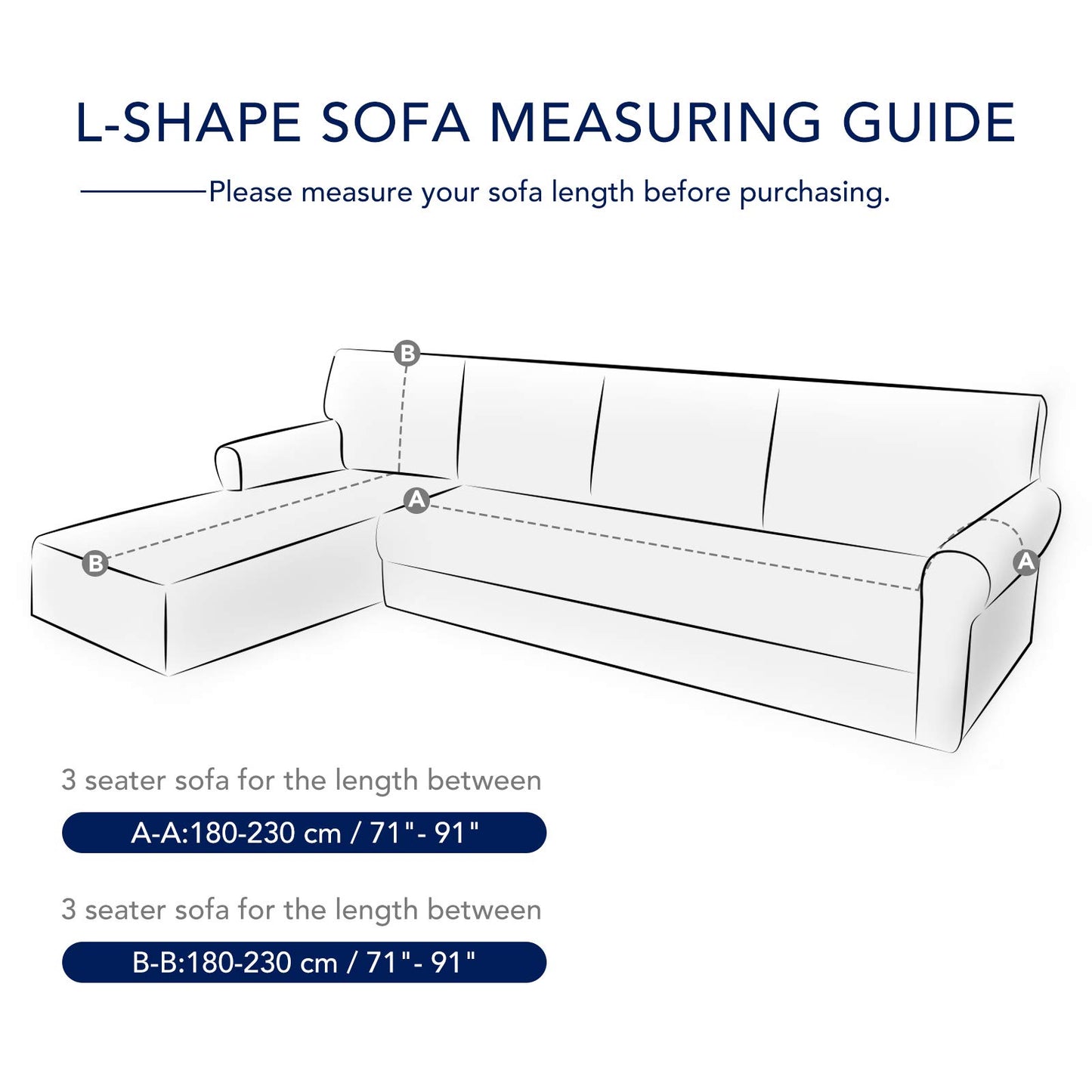 PureFit Super Stretch Sectional Couch Covers - 2 pcs Spandex Non Slip Sofa Covers with Elastic Bottom for L Shape Sectional Sofa Couch, Great for Kids & Pets（3 Seat Sofa + 3 Seat Chaise, Chocolate