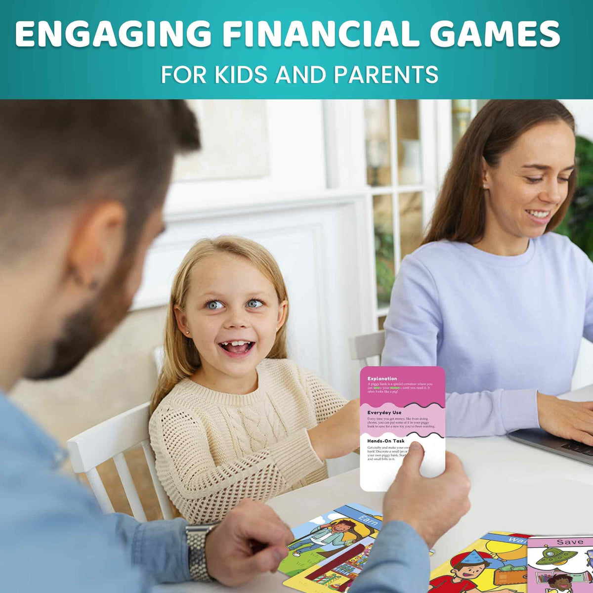 QUOKKA Financial Literacy Flash Cards for Teens – 110 Cards Teaching Kis About Money Management, Budgeting, Savings – Easy Money Games for Kids Ages 12+ – Fun Financial Literacy Games and Learning
