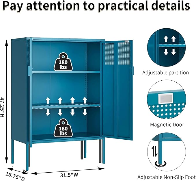 Blue Metal Storage Cabinet