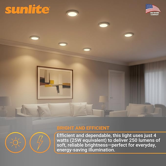 Sunlite LED R14 Mini Flood Light Bulbs, 4 Watts, 250 Lumens, Medium Base
