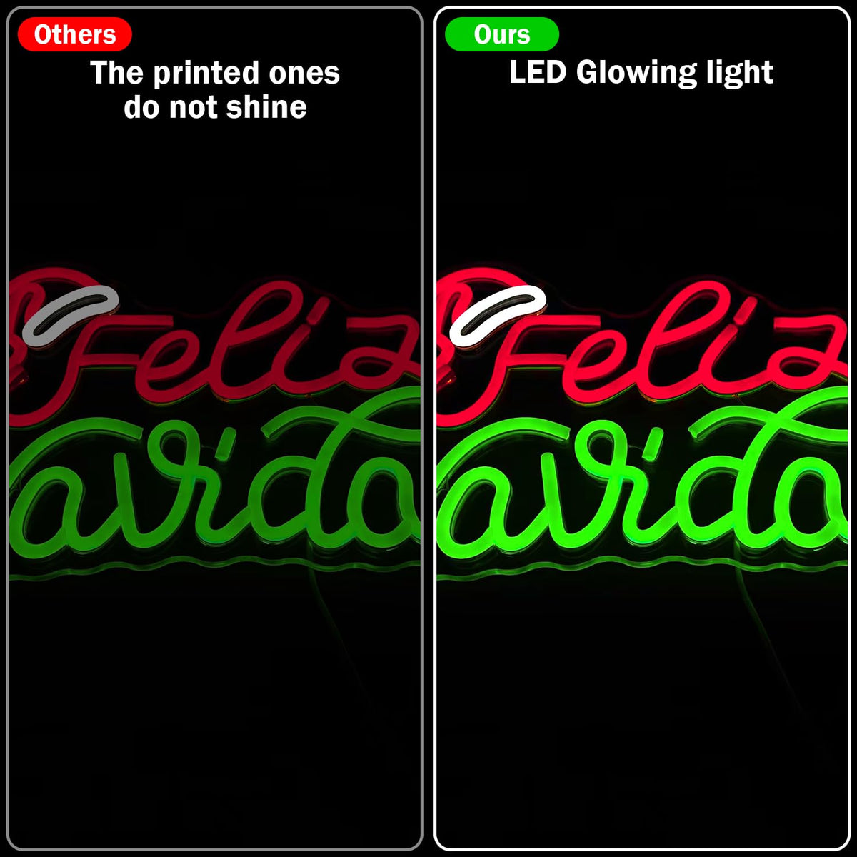 Merry Christmas Neon Sign Dimmable Feliz Navidad Neon Sign for Wall Decor LED Neon Mexican Christmas Decorations for Window, Bedroom, Living Room, Feliz Navidad Backdrop Neon Light for Party Gift