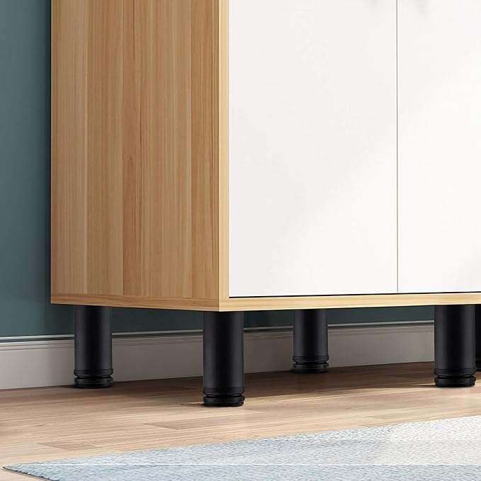 Set of 4 Stainless Steel Furniture Legs 6 Inch, Adjustable Round Cabinet Legs