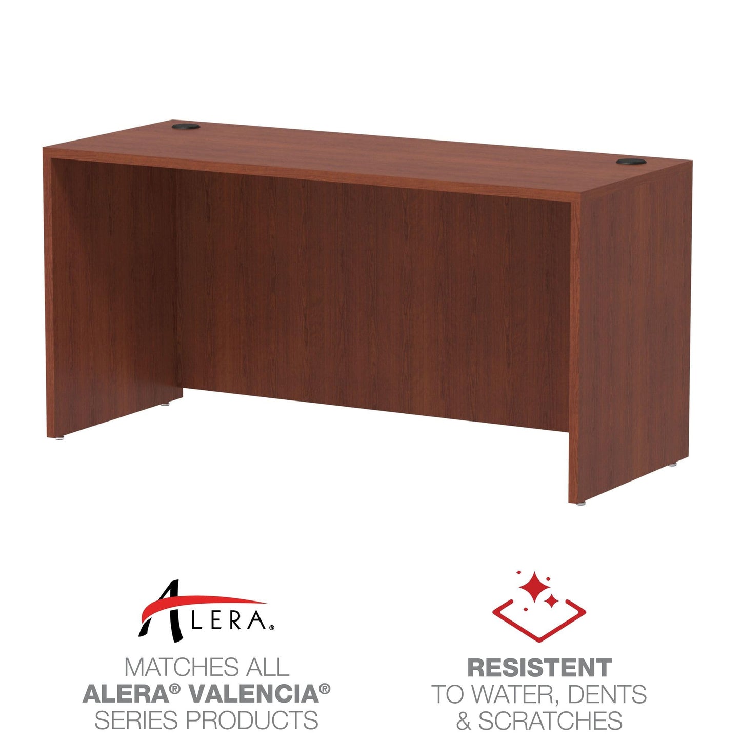 Alera Valencia 60 by 24 by 29-12-Inch Credenza Shell, Medium Cherry Frame/Top