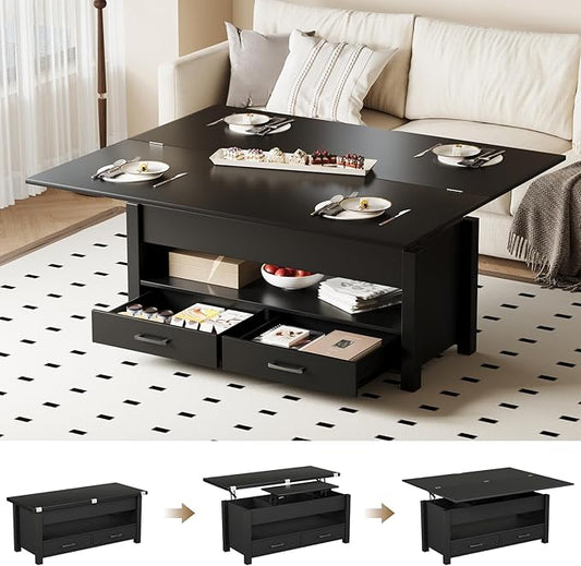 Garvee 40" Coffee Table Lift Top, Converts to Dining Table